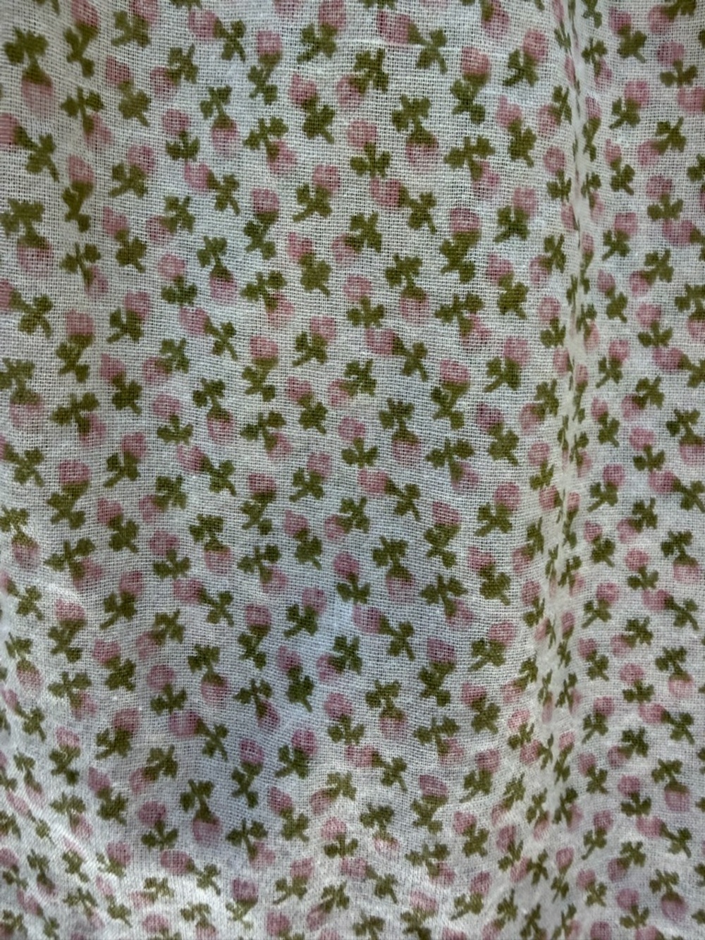 Doen Cream Smocked Floral Cotton Peasant Top - Picture 4 of 5